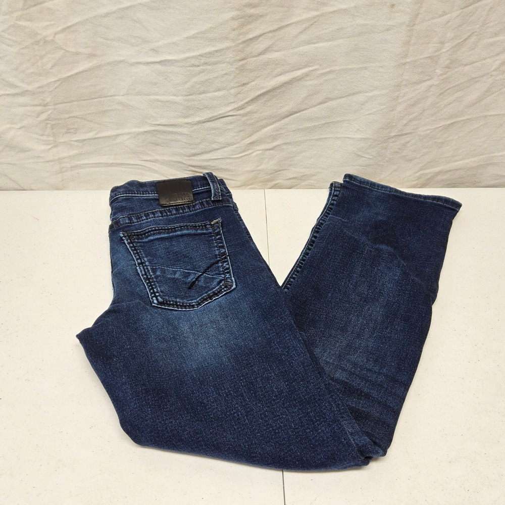BKE Jake Straight Jr Jeans Kids 14 Regular Dark Wash Blue Adjustable Waist
